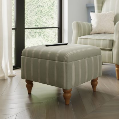 7701833040d495cf3ba5c951fb13915ce158ac497b69f8e3be7955c658e2d5cd.jpg An Image of Oswald Stripe Storage Footstool Folkstone Blue