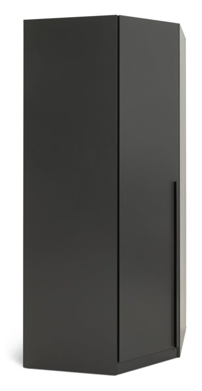 7ff34be2172208100c98c895e22c67d3bac4c9b3decdf52069e3568575fd808a.jpg An Image of Habitat Munich Corner 1 Door Wardrobe - Anthracite