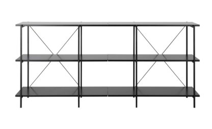 933632bbc8102e235a77015e282c29e6e1f4db85007968c6f12df640b2cb954f.jpg An Image of Habitat Huckley Industrial Shelving Unit - Black