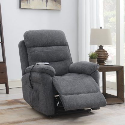 a2efe84dacfd18a2f6dcca3086fcb8aa3f82a70bbadc8e9e9780aeb024d24057.jpg An Image of Arianna Electric Rise and Recline Armchair Light Grey