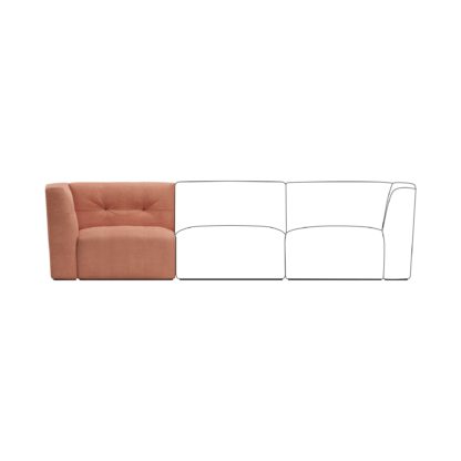 c0c15f4eed50519dc26ebf36209d363168196574d72c58d8a5584b6c3d831537.jpg An Image of Squish Tonal Chenille LHF Corner Modular Piece Clay