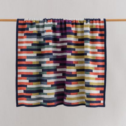 04c920caaf44c9a8c615bc7be455f81f80adbf7df9e1d6b807d0461e60460f42.jpg An Image of Supersoft Audenza Blocks Throw MultiColoured