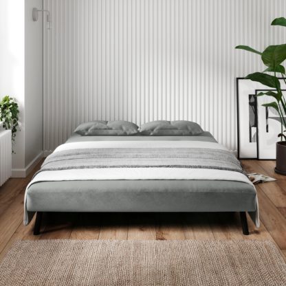 24319b36f9178355848c22af99c7190a0b69301f445acda3c0f07bd0a287e0ab.jpg An Image of Phoebe Double Velvet Sofa Bed Cosy Velvet Bottle Green