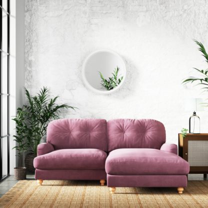 4900b505ad397753f38264f519e7f50ac0ca6a4d7d10c86d542838a9f877ea94.jpg An Image of Martha Vintage Chenille Corner Chaise Sofa Vintage Chenille Berry
