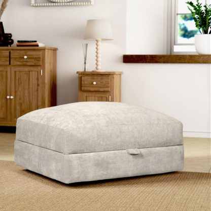 5e29fcfc19d1b09487ccde25c09a7fd8867f7b295dcfda10ea1c7288838c2b23.jpg An Image of Hattie Tonal Plush Chenille Storage Footstool Tonal Plush Chenille Aqua