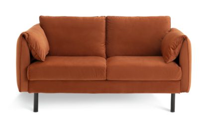 6434c0963c3b16ec6361d4d7c572c3e160d07e4b14f5d982fca8c397c15741ef.jpg An Image of Habitat Bexley Self Assembly Fabric 2 Seater Sofa - Rust