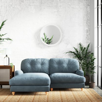 8823f7171046e63e24a63271c92182e68b7bbe0ae43bdf03308c45d19d4b2166.jpg An Image of Martha Vintage Chenille Corner Chaise Sofa Vintage Chenille Berry