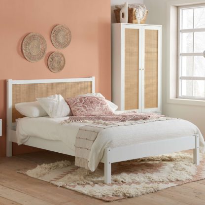97102d97fadabbade4588c273adffe03f1d245bb38344edf2eb6daf7d55359c7.jpg An Image of Birlea Croxley Rattan Bed White