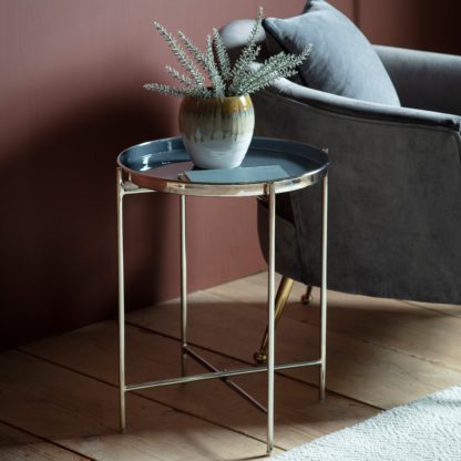 c7aa5949863d434e97963fb9b3b172e0909899bfaca3f6cded1fba408aa6fb74.jpg An Image of Verona Side Table Silver Dark Grey Silver