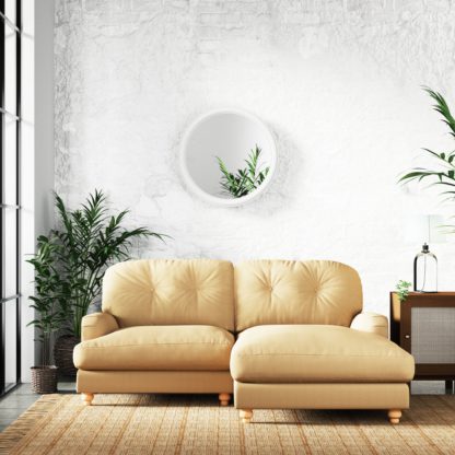 dc0c609cbd2ed3fe783849604947dec1dd3a30fbc202707d970119abb4bde3a0.jpg An Image of Martha Slub Faux Linen Corner Chaise Sofa Slub Faux Linen Ochre