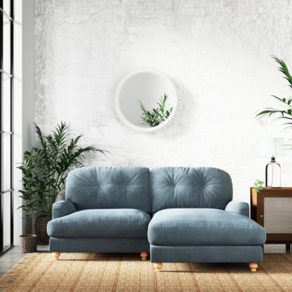e98e311259079d6cd0ea6fc87ecc5f8ddd80249773638d2b563f74681432ac5f.jpg An Image of Martha Vintage Chenille Corner Chaise Sofa Vintage Chenille Berry