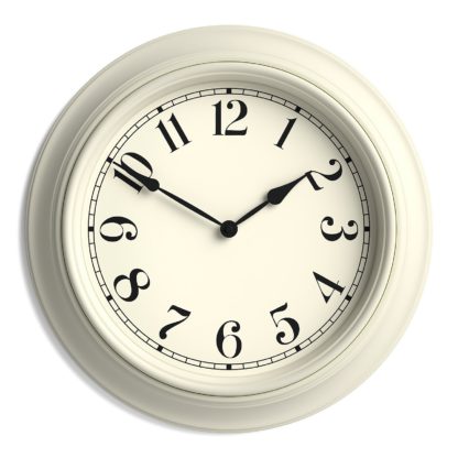 f88ee8d16ec656146dfcdff921145e10fad32ca795c573f46124fe5ef9920084.jpg An Image of Kitchen Wall Clock - 40cm - Cream