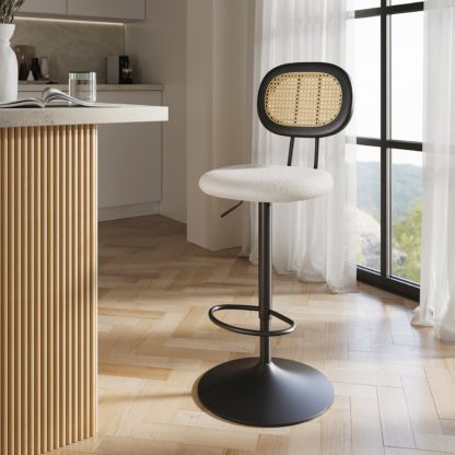 05aadb46b804d33d730dba99518f7efee970fd2983cd72fc34844027e7bc78cb.jpg An Image of Arla Boucle Bar Stool Ivory