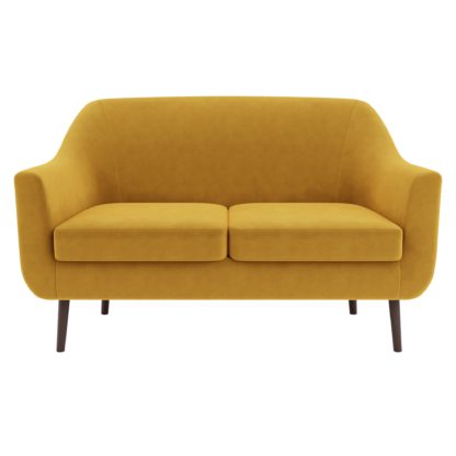 19b263ac1adc52da6f3364746e69088c7e4bfb89b49a65a262d27a1fb770bb9c.jpg An Image of Eddie Velvet 2 Seater Small Tub Sofa Green