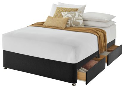299a81e7b5d53014a961af78f5489a38ce968c6f1393821de1d74734b5b8df07.jpg An Image of Silentnight Superking 4 Drawer Divan Bed Base - Grey