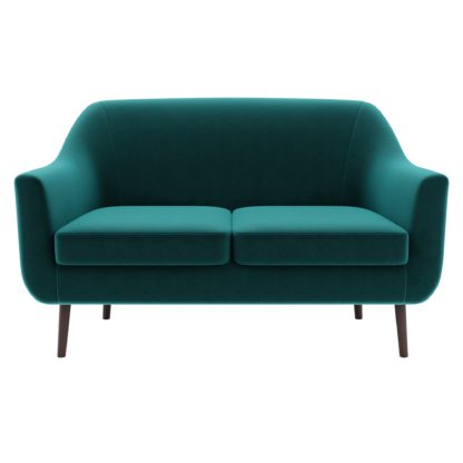 34cb88ba5da55d548bca9bceed6bfccea6ea1d8b75bbc06c46d10042c4ca0697.jpg An Image of Eddie Velvet 2 Seater Small Tub Sofa Green
