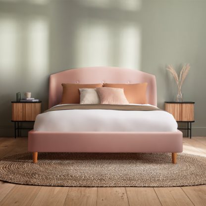 3f2a202a2aea2f7348373b194ea8d59ee31f8568ecd1d74434ff3a44f1dad2fa.jpg An Image of Silentnight Evana Bed Frame, Velvet Rainforest