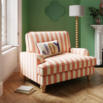627b76ab3e8da013a9ebdb255cfa0b90bf2892d33550b877e21ffba51a31d021.jpg An Image of Beatrice Woven Stripe Snuggle Chair Woven Stripe Natural