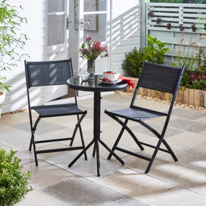 8b61df4792e90f588d0044fddfaf90384800ae98011c218d0b5249a3620b4010.jpg An Image of Helsinki Black Bistro Set Black