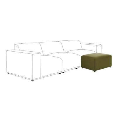 8d7e8f899ed7a92c96f8d53c182b7d9a718c7981234fcef305257602ab32b04f.jpg An Image of Modular Cruz Velvet Footstool Velvet Luxe Navy