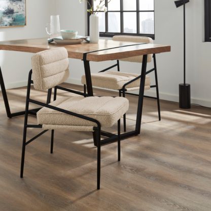 abb52c9c7a116dd080fb6b97e1dfe266c0583967038dfccd47d6ce1f3da5bfdc-1.jpg An Image of Bude Dining Chair, Boucle Olive