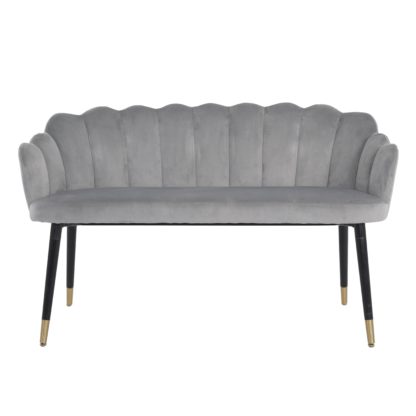 d399ac2ee77437b107989e248023fd91a790c50a05ad9e608130bc8f3a6e49a5.jpg An Image of Vivian 2 Seater Dining Bench Seat, Velvet Black