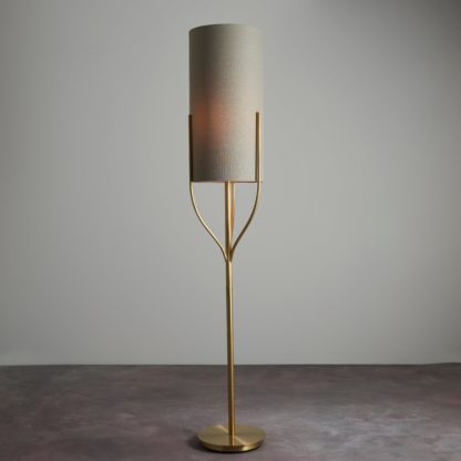 fc0bfa326940475904c2f6060149d2f5dc4bbb5f2d6b3fc9a5d2fab26952e4ab.jpg An Image of Vogue Linwood Floor Lamp Gold
