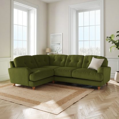 00acac6de267b1871b0e5edaa719bafeb8bdace986f8b7536c1f1969bfd8785b.jpg An Image of Martha Matte Plush Velvet Full Corner Sofa Matte Plush Velvet Navy