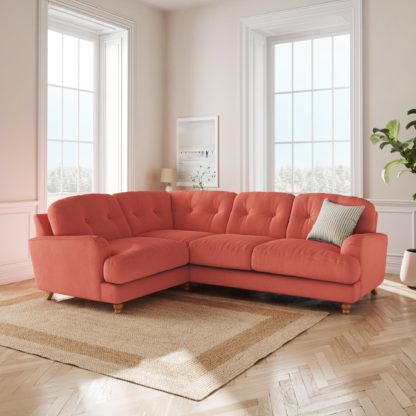 116f99168e93b8e79930e4cdc20e0917a1310d93999484d5eb91dd366bc4b275.jpg An Image of Martha Matte Plush Velvet Full Corner Sofa Matte Plush Velvet Navy