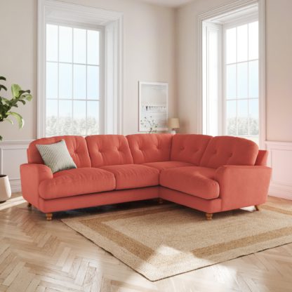 13b7e49454fd7c5809fa11358423f7520afbacc8d7055fe7899d09f1f4b73619.jpg An Image of Martha Matte Plush Velvet Full Corner Sofa Matte Plush Velvet Navy