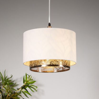 31f6e551fb88911d0d5c919816945174723bb8e36698015c23baeb6b5b2c51e3.jpg An Image of Tyra Two Tier Metal Easy-Fit Shade - Natural