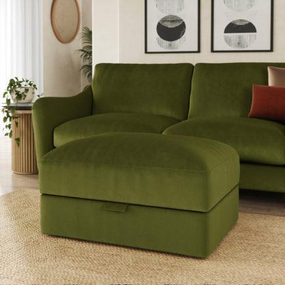 644c314f1245efd7034338b4f5e8b618698aa4a8d8d55b1e37d890a6d717e3da.jpg An Image of Hattie Matte Plush Velvet Storage Footstool Matte Plush Velvet Caramel