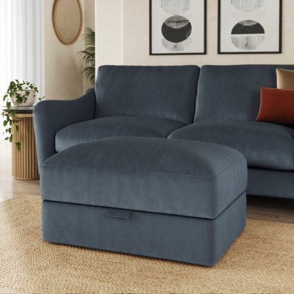 648f3d1088f80c37bbbbdf3459ac8b04e43fc5f52eb205325572dfd650ad85c3.jpg An Image of Hattie Matte Plush Velvet Storage Footstool Matte Plush Velvet Caramel