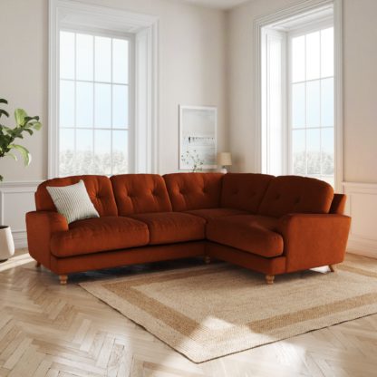 76e3da855ebdd3da78153107e794801008482d2658a9b6218b9b9eedce04be8c.jpg An Image of Martha Matte Plush Velvet Full Corner Sofa Matte Plush Velvet Navy