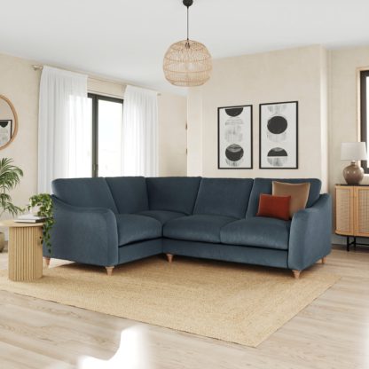 7e7f3067793d75902fff8d289945dd638fd7d725c09d7295d0f1e5181823dbf8.jpg An Image of Hattie Matte Plush Velvet Corner Sofa Matte Plush Velvet Sage