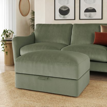 988063084e480fc3d117d488559aa3ec10cf00fede807771e1bd42c12b0c9010.jpg An Image of Hattie Matte Plush Velvet Storage Footstool Matte Plush Velvet Caramel