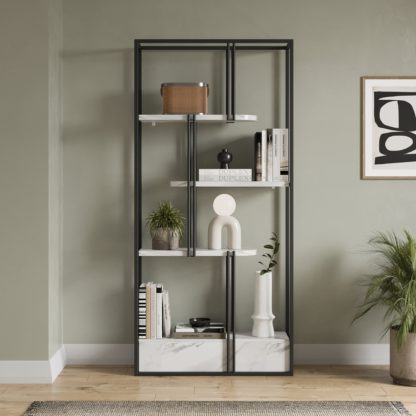 b938498dd3e20d772f81f46f74a11ba651fce852ed19b333006aa517194ec11b.jpg An Image of Blaise Tall Shelving Unit Oak