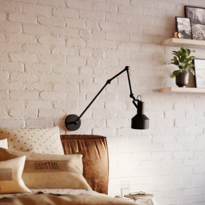 cf98846fc0fca998bfd118835b17493073606a3169899aa85d8efa51a38f2907.jpg An Image of EGLO Takeley Steel Wall Light - Black