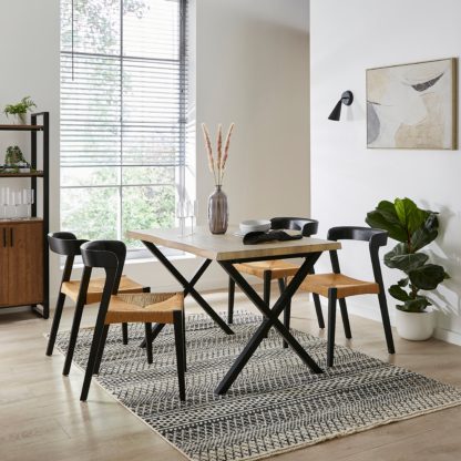 d916efc8126feedff6b6b8dac53c7338581d8aae69f8ef8e9193981b9efd7dda.jpg An Image of Ezra Rectangular Compact 4 Seater Dining Table, 120cm Light Wood
