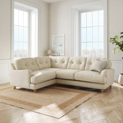 efa2ced77f74244786dd2cd86f980e34719b038f27757a982c359531a50977c8.jpg An Image of Martha Slub Faux Linen Full Corner Sofa Slub Faux Linen Denim