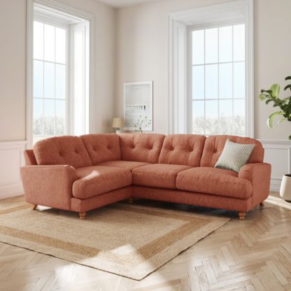 f486e07c42d9fe4ee9a7dca8f6f7b345500aa5ca60d4f42ccb1112a6b4ceed27.jpg An Image of Martha Slub Faux Linen Full Corner Sofa Slub Faux Linen Denim