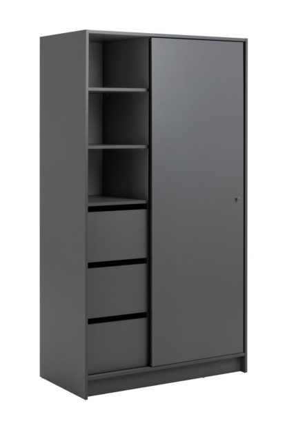f60c3406725d144bcfb5d9bf45abcbaa374293eff06f62af20f8b0984549d853.jpg An Image of Argos Home Malibu 1 Door Sliding Wardrobe - Grey
