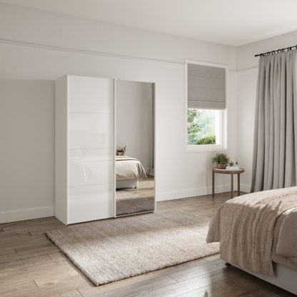 085d6948be417a175e3397f18fc102fbeb2db5eb4b4e824250245f89b5637a63.jpg An Image of Wiemann Altena Sliding Mirrored Wardrobe Pebble