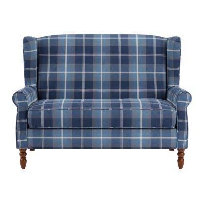 1904cb80e684c707bb787459aa248e2d592babdee516aa78303c06f6a2a1433b.jpg An Image of Oswald Small 2 Seater Sofa Navy Blue