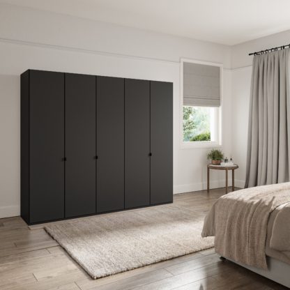 2be088098e610194a9fcbaa884c81398957e95590250f04b317e8eec6b59feab.jpg An Image of Wiemann Kahla 5 Door Wardrobe Off-White
