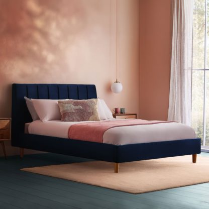 43805aa64cf4674d00ac133b6896ad2ade559c52c6a0c56fb19ffb20364e23bb.jpg An Image of Silentnight Octavia Bed Frame, Velvet Maritime Velvet