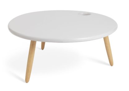 6ad332dc8aa4db00aaf5ce32155461d929df396342afe2babf14fcf586eecfe8.jpg An Image of Habitat 60 Yumemi Round Coffee Table by Felix Conran - Grey