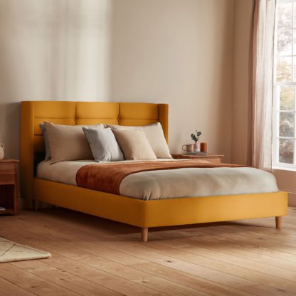 6decf5d39c8786783617a87db745dd3571553ea91e36ebe8c1be35c87b111e43.jpg An Image of Silentnight Lilith Bed Frame, Velvet Ochre