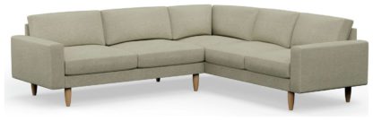 80a272959b6399a13de4729fd8e65bd36b3c6a9f9bd3dcb692de345958f9e06e.jpg An Image of Hutch Fabric Block Arm 6 Seater Corner Sofa - Dove Grey