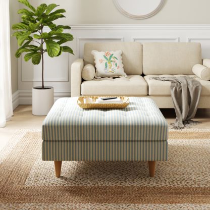 8569fb70fb907305b51d6bdbf3473b14569e4bf0004645821da9419cf5aeccde.jpg An Image of Zoe Square Storage Footstool, Pinstripe Natural (Grey)